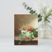 イチゴ、ニンジン、キャベツの静物詩 ポストカード (スタンド正面)