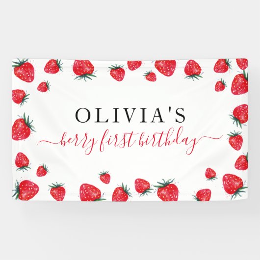 イチゴ・バースデー・パーティー・ベリーのファースト・バナー 横断幕 (横)