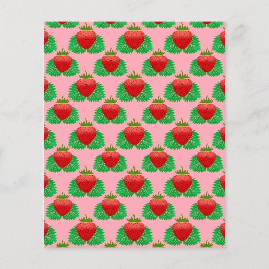 イチゴ – ピンクの背景 (裏面)