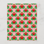 イチゴ – ピンクの背景 (正面)