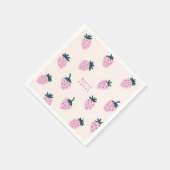 イチゴ（ピンク） スタンダードカクテルナプキン (角)