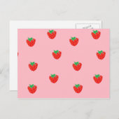 イチゴ（ピンク） ポストカード (正面/裏面)