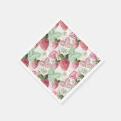 イチゴ、ベリー、赤、新鮮、熟した、甘い、食べ物、 スタンダードカクテルナプキン (角)