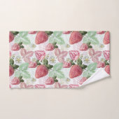 イチゴ、ベリー、赤、新鮮、熟した、甘い、食べ物、 バスタオルセット (ハンドタオル)