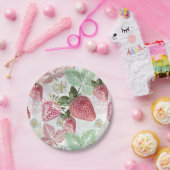 イチゴ，ベリー，赤，新鮮，熟した，甘い，食べ物， ペーパープレート (パーティー)