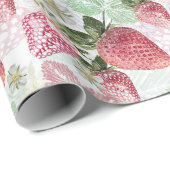 イチゴ、ベリー、赤、新鮮、熟した、甘い、食べ物、 ラッピングペーパー (ロールコーナー)