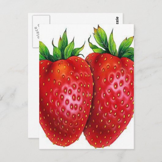 イチゴ ポストカード (正面/裏面)
