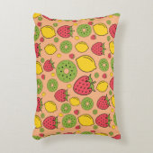 イチゴ、レモン、キウイフルーツの壁紙の背景 アクセントクッション (正面(垂直))