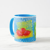 イチゴ、レモン、水滴マグ マグカップ (正面左)