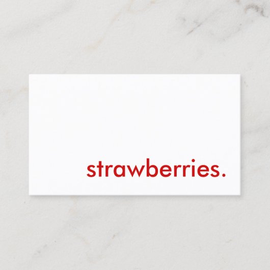 イチゴ。 名刺 (正面)