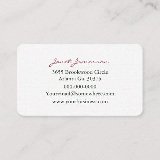 イチゴ  名刺 (裏面)