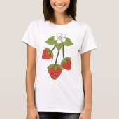 イチゴ – 女性の基本Tシャツ Tシャツ (正面)