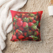 イチゴ |新鮮な赤い果実 クッション (ブランケット)