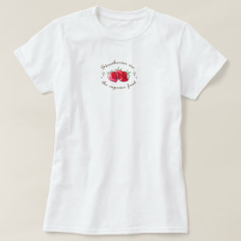 イチゴ 果物 赤い 甘い 新鮮 Tシャツ