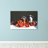 イチゴ、桃、さくらんぼで生きる キャンバスプリント (インサイチュ (ウッドフロア))