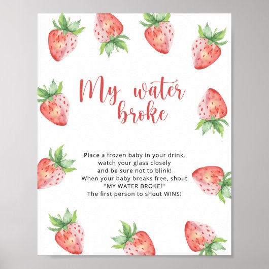 イチゴ – 私の水はゲームを壊した ポスター (正面)