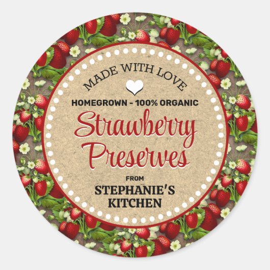 イチゴ 缶詰 ラベル (正面)