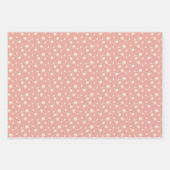 イチゴ、花模様および抽象芸術パターンテーマ ラッピングペーパーシート (正面3)