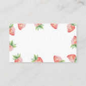 イチゴ – 赤ちゃんシャワーどのように大きいママの腹 エンクロージャーカード (裏面)