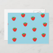 イチゴ（青） ポストカード (正面/裏面)