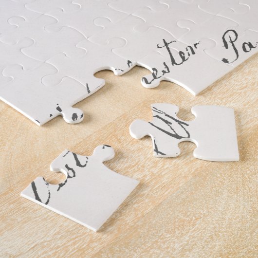 イチゴ(Fragaria)果実水の色絵画の数 ジグソーパズル (側面)