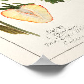 イチゴ(Fragaria)果実水の色絵画の数 ポスター (角)