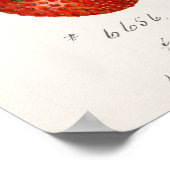 イチゴ(Fragaria)果実水の色絵画の数 ポスター (角)