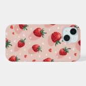 イチゴiPhone 15ケース iPhone 15ケース (裏面横)