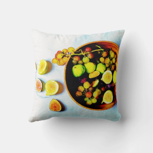 「イチジクとブドウの果実」かわいい写真。買今 クッション (裏面)