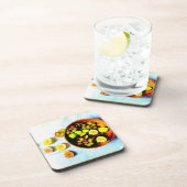 「イチジクとブドウの果実」かわいい写真。買今 コースター (右側)