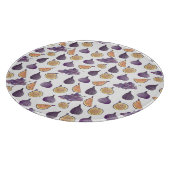 イチジクとブドウ、紫色の食品 カッティングボード (角)