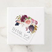 イチジクとブルゴーニュの花赤ちゃんシャワーありがとう フェイバータグ (インサイチュ)