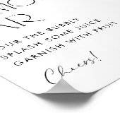 イチジクとベリーフローラベビーシャワーミモサバー ポスター (角)