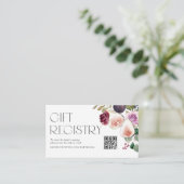 イチジクとベリー秋ベビーシャワーQRコードレジストリ エンクロージャーカード (スタンド正面)