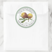 イチジクとヴィンテージイチジクイラストレーションClasi ラウンドシール (バッグ)