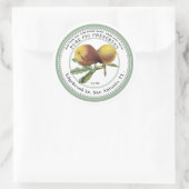 イチジクとヴィンテージイチジクイラストレーションClasi ラウンドシール (バッグ)