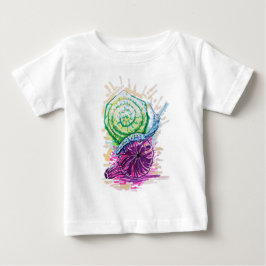 イチジクのカタツムリ カラフル ベビーTシャツ