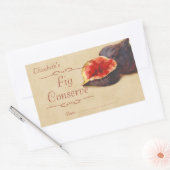 イチジクのジャムまたは缶詰 長方形シール (封筒)