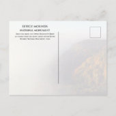 イチジクの丘，ミシシッピーの大草原，霧，秋 ポストカード (裏面)