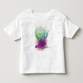 イチジクの中のカラフルなカタツムリ トドラーTシャツ