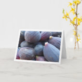 イチジクの実のクローズアップ カード (黄色い花)