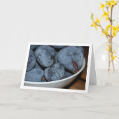 イチジクの実のボウル カード (黄色い花)