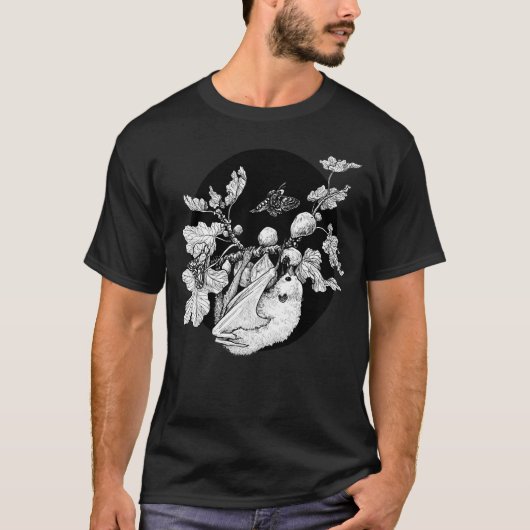 イチジクの木と果実こうもり Tシャツ (正面)