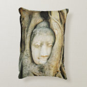 イチジクの木の仏頭…アユタヤ,タイ アクセントクッション (裏面(縦))