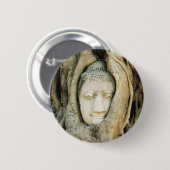 イチジクの木の仏頭…アユタヤ,タイ 缶バッジ (正面&裏面)