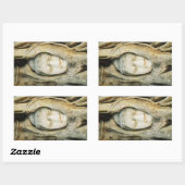 イチジクの木の仏頭…アユタヤ，タイ 長方形シール (シート)