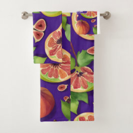 イチジクの水の色のパタカラフルーン バスタオルセット