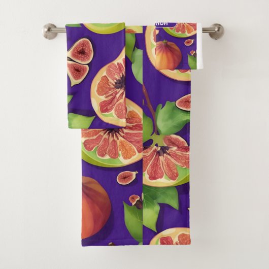 イチジクの水の色のパタカラフルーン バスタオルセット (インサイチュ)