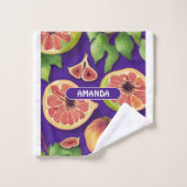 イチジクの水の色のパタカラフルーン バスタオルセット (ウォッシュタオル)