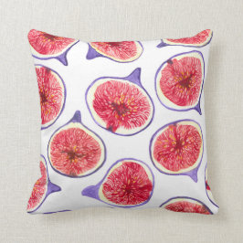 イチジクの薄切り水彩 クッション